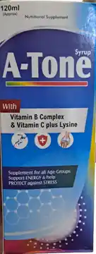A-Tone Syrup – 120ml (Vitamin B Complex + Vitamin C + Lysine)