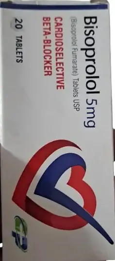 Bisoprolol (Bisoprolol Fumarate) 5 mg – 20 Tablets