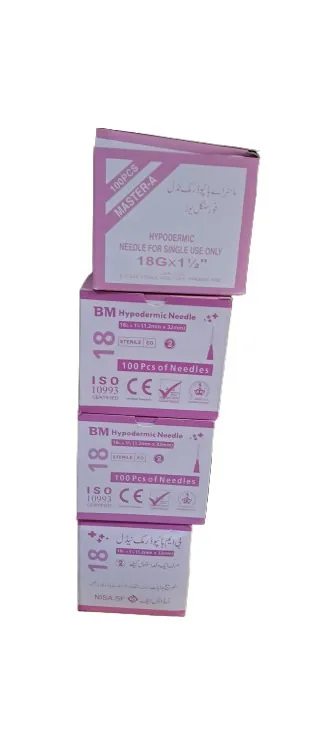 BM Hypodermic Needle 18G × 1½? – 100 Pcs Pack