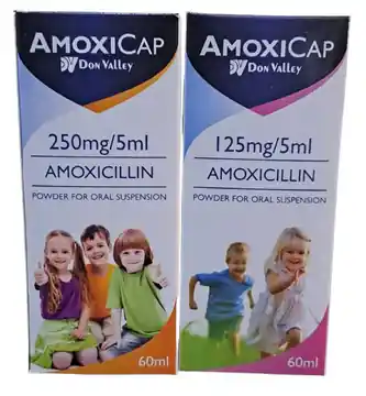 Amoxicap Amoxicillin Oral Suspension 250 mg / 5 ml 60 ml Bottle