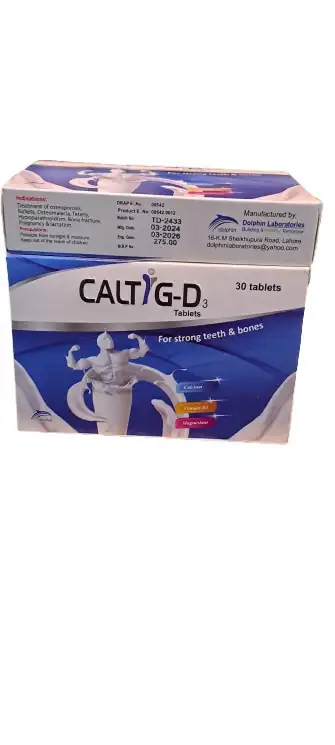 CALTI G-D3 Tablets (Calcium + Vitamin D3 + Magnesium) - 30 Tablets