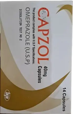 CAPZOL Omeprazole 40 mg Capsules - 14 Capsules