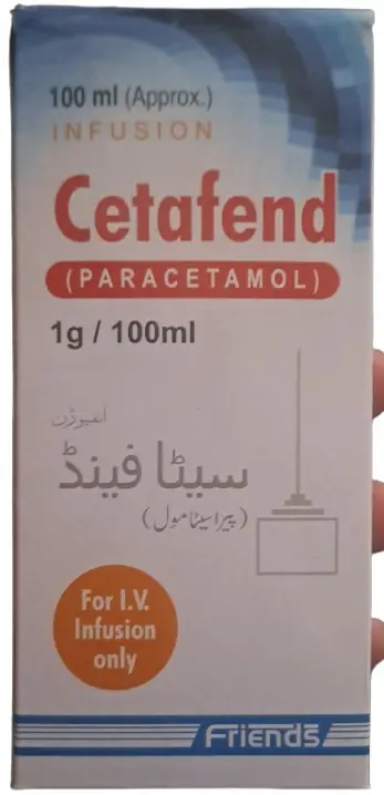 Cetafend (Paracetamol) 1 gm/100 ml - For I.V Infusion only