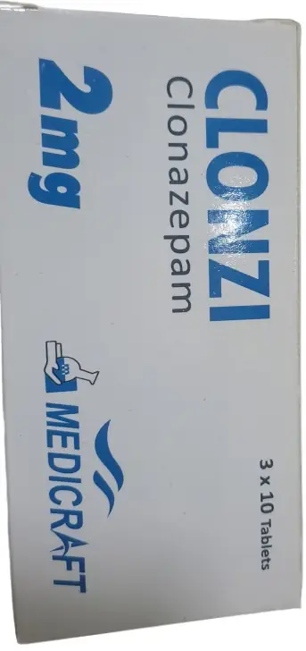Clonzi Tablets (Clonazepam) 2mg – 30 Tablets (3×10)