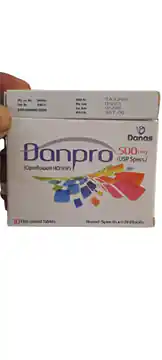 Danpro Ciprofloxacin Tablets 500 mg – 10 Film-Coated Tablets Pack