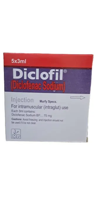 Diclofil (Diclofenac Sodium) Injection 75 mg / 3 ml – 5 Ampoules