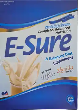E-Sure Complete Balanced Nutrition Supplement - Vanilla Flavour - 200 Grams