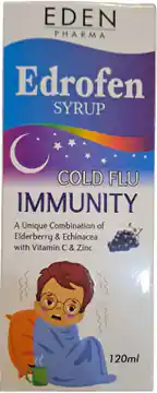 Edrofen Syrup (Elderberry + Echinacea + Vitamin C + Zinc) - 120 ml