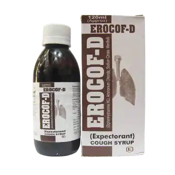 EROCEF-D (Diphenhydramine HCl, Ammonium Chloride, Sodium Citrate, Menthol) Expectorant Cough Syrup – 120 ml