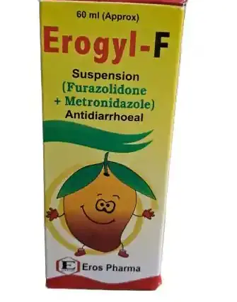 Erogyl-F (Furazolidone + Metronidazole) Antidiarrhoeal Suspension - 60 ml