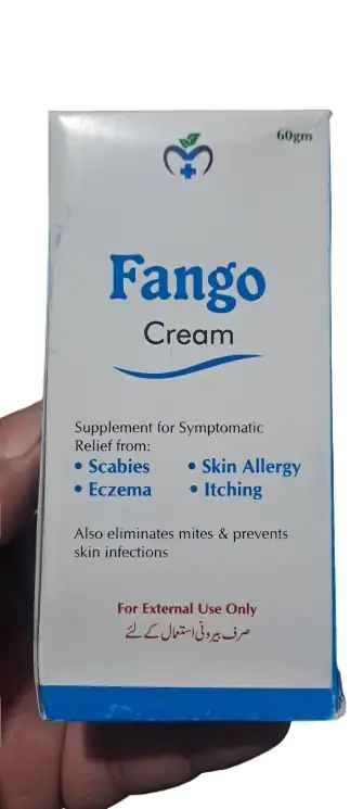 Fango Cream (Supplement for Symptomatic Relief from Scabies, Eczema, Skin Allergy & Itching) – 60 gm
