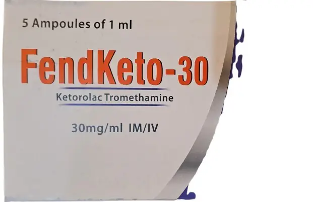 FendKeto-30 Ketorolac Tromethamine 30 mg/ml Injection - 5 Ampoules of 1 ml