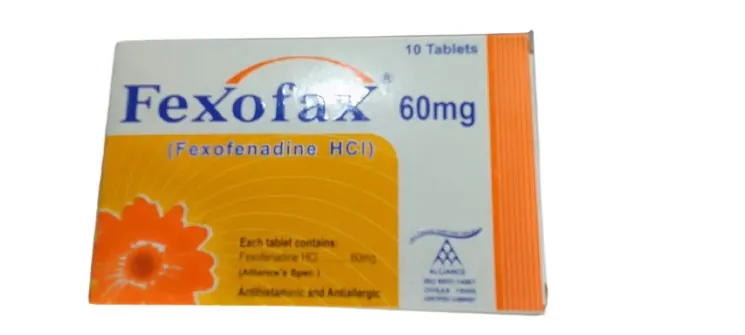 Fexofax (Fexofenadine HCl) 60 mg Tablets - 10 Tablets - Antihistaminic and Antiallergic