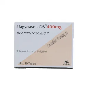 Flagynase DS Metronidazole 400 mg Tablets - 10 x 10 Tablets