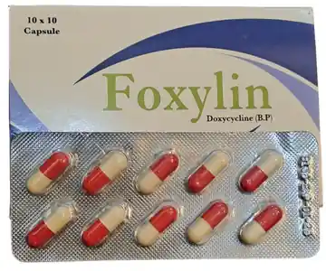 Foxylin Doxycycline Capsules - 10 x 10 Capsules