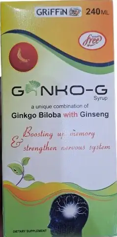 Ginko-G Syrup – 240 ml Bottle (Ginkgo Biloba + Ginseng)
