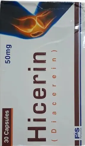 Hicerin (Diacerein) 50 mg – 30 Capsules