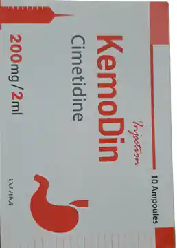 KemoDin Injection (Cimetidine) 200 mg / 2 ml IM/IV – 10 Ampoules