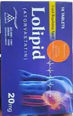 Lolilipid (Atorvastatin) 20 mg – 10 Tablets