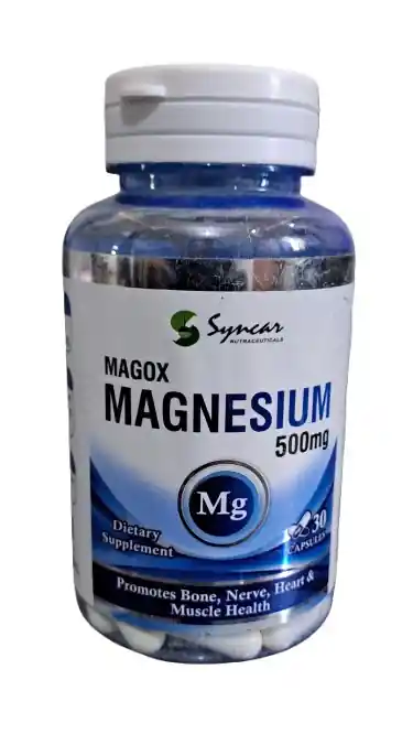 Magox Magnesium 500 mg Dietary Supplement – 30 Capsules