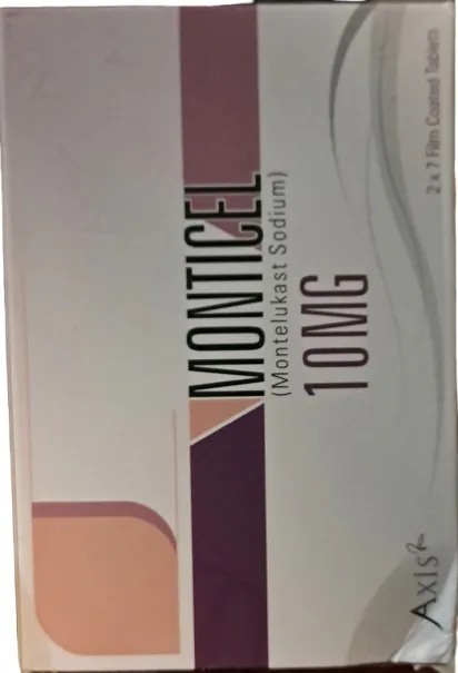 Monticel Montelukast Sodium 10 mg Film Coated Tablets - 2 x 7 Tablets