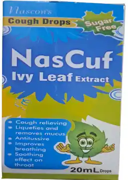 NasCuf Ivy Leaf Extract Cough Drops - 20 ml - Sugar Free