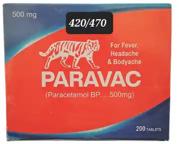 Paravac Paracetamol Tablets 500 mg – Pack of 200