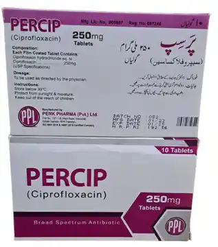 Percip Ciprofloxacin Tablets 250 mg – 10 Tablets Pack