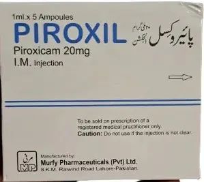 Piroxil Piroxicam 20 mg I.M. Injection - 1 ml x 5 Ampoules