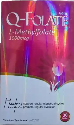 Q-FOLATE L-Methylfolate 1000 mcg Tablets - 30 Tablets - Nutritional Supplement