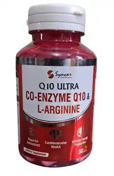 Q10 Ultra Co-Enzyme Q10 & L-Arginine Capsules (Cardiovascular Health, Cellular Energy Production) – 30 Capsules