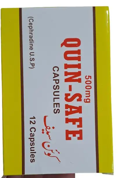 Quin-Safe Capsules (Cephradine USP) 500mg � 12 Capsules