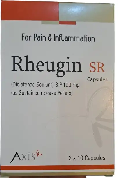 Rheugin SR Diclofenac Sodium 100 mg Sustained Release Capsules - 2 x 10 Capsules