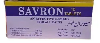 Savron (Tramadol HCl 37.5 mg + Paracetamol 325 mg) Tablets - 10 Tablets
