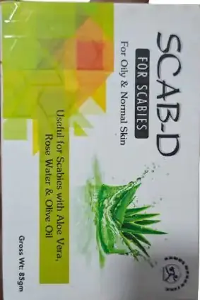 SCAB-D FOR SCABIES Medicated Soap (Aloe Vera, Rose Water & Olive Oil) - 85 gm
