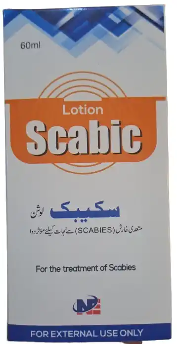 Scabic Lotion for the treatment of Scabies - 60 ml - For External Use Only