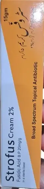 Strofus Cream 2% (Fusidic Acid BP 20 mg/g) Broad Spectrum Topical Antibiotic � 15 gm