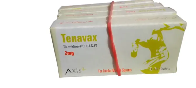 Tenavax (Tizanidine HCl U.S.P.) 2 mg – 10 Tablets