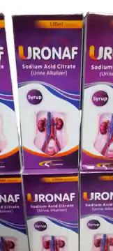 URONAF Syrup (Sodium Acid Citrate) Urine Alkalizer 120 ml