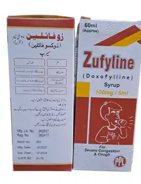 Zufyline (Doxofylline) Syrup 100 mg / 5 ml – 60 ml Bottle